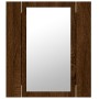 Armario de baño con espejo LED madera marrón roble 40x12x45 cm de vidaXL, Tocadores de baño - Ref: Foro24-822835, Precio: 38,...