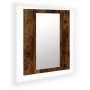 Bathroom cabinet with smoked oak wood LED mirror 40x12x45 cm by vidaXL, bathroom vanities - Ref: Foro24-822833, Price: 38,83 ...