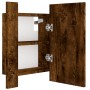 Bathroom cabinet with smoked oak wood LED mirror 40x12x45 cm by vidaXL, bathroom vanities - Ref: Foro24-822833, Price: 38,83 ...