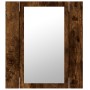 Bathroom cabinet with smoked oak wood LED mirror 40x12x45 cm by vidaXL, bathroom vanities - Ref: Foro24-822833, Price: 38,83 ...