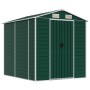 Green galvanized steel garden shed 191x215x198 cm by vidaXL, Sheds - Ref: Foro24-3188232, Price: 471,54 €, Discount: %