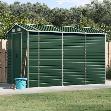 Green galvanized steel garden shed 191x300x198 cm by vidaXL, Sheds - Ref: Foro24-3188233, Price: 590,37 €, Discount: %