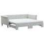 Trundle sofa bed with light gray velvet mattress 90x190 cm by vidaXL, Beds and slatted bases - Ref: Foro24-3197808, Price: 49...