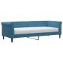 Sofa bed with blue velvet mattress 80x200 cm by vidaXL, Beds and slatted bases - Ref: Foro24-3197739, Price: 326,99 €, Discou...