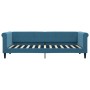 Sofa bed with blue velvet mattress 80x200 cm by vidaXL, Beds and slatted bases - Ref: Foro24-3197739, Price: 326,99 €, Discou...