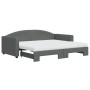 Sofá cama nido con colchón tela gris oscuro 90x190 cm de vidaXL, Camas y somieres - Ref: Foro24-3197217, Precio: 445,52 €, De...