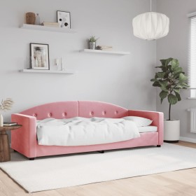 Sofá cama terciopelo rosa 80x200 cm de vidaXL, Camas y somieres - Ref: Foro24-354132, Precio: 205,99 €, Descuento: %