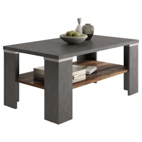 FMD Coffee table with Matera gray shelf and antique style wood by FMD, Coffee table - Ref: Foro24-437006, Price: 149,74 €, Di...