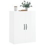 Glossy white engineered wood wall cabinet 69.5x34x90 cm by vidaXL, Sideboards - Ref: Foro24-834980, Price: 89,32 €, Discount: %