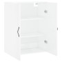 Glossy white engineered wood wall cabinet 69.5x34x90 cm by vidaXL, Sideboards - Ref: Foro24-834980, Price: 89,32 €, Discount: %