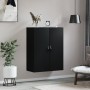 Black engineered wood wall cabinet 69.5x34x90 cm by vidaXL, Sideboards - Ref: Foro24-834979, Price: 85,84 €, Discount: %