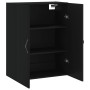 Black engineered wood wall cabinet 69.5x34x90 cm by vidaXL, Sideboards - Ref: Foro24-834979, Price: 85,84 €, Discount: %