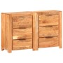 Cajonera de madera maciza de acacia 118x33x75 cm de vidaXL, Aparadores - Ref: Foro24-3056729, Precio: 373,77 €, Descuento: %