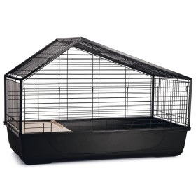 Beeztees Jaula para conejos para interior Desi 100x52x68 cm negro de Beeztees, Jaulas y habitáculos para animales pequeños - ...