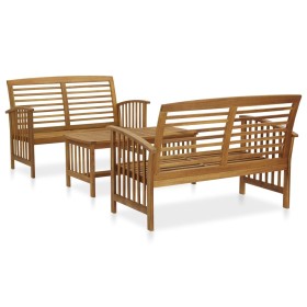 3-piece solid acacia wood garden furniture set by vidaXL, Garden sets - Ref: Foro24-3057972, Price: 330,92 €, Discount: %