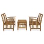 3-teiliges Gartenmöbel-Set aus massivem Akazienholz von vidaXL, Gartensets - Ref: Foro24-3057972, Preis: 337,29 €, Rabatt: %