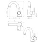 SCHÜTTE Grifo mezclador de lavabo PISA cromado de SCHÜTTE, Grifos - Ref: Foro24-438682, Precio: 91,78 €, Descuento: %