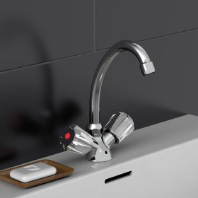 SCHÜTTE Two-handle basin mixer tap SAVINO chrome by SCHÜTTE, Faucets - Ref: Foro24-438684, Price: 45,08 €, Discount: %