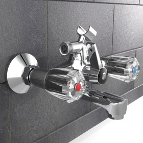 SCHÜTTE Two-handle basin mixer tap SAVINO chrome by SCHÜTTE, Faucets - Ref: Foro24-438685, Price: 67,99 €, Discount: %