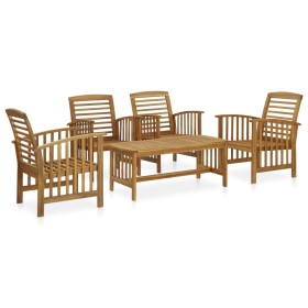 Garden furniture set 5 pieces solid acacia wood by vidaXL, Garden sets - Ref: Foro24-3057974, Price: 380,94 €, Discount: %