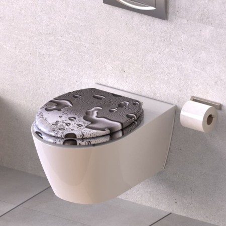 SCHÜTTE Toilettensitz mit Absenkautomatik GRAUER STAHL von SCHÜTTE, Toiletten- und Bidetsitze - Ref: Foro24-438743, Preis: 68...