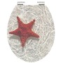 SCHÜTTE Toilet seat with soft close RED STARFISH Glossy MDF by SCHÜTTE, Toilet and bidet seats - Ref: Foro24-438755, Price: 6...