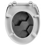 SCHÜTTE Toilet seat soft close quick release GRAY HEXAGONS by SCHÜTTE, Toilet and bidet seats - Ref: Foro24-438780, Price: 49...