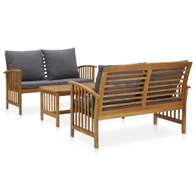 3-piece garden furniture with solid acacia wood cushions by vidaXL, Garden sets - Ref: Foro24-3057980, Price: 434,78 €, Disco...