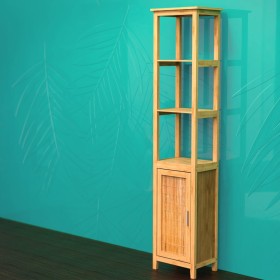 EISL Tall cabinet with 3 bamboo compartments 40x30x190 cm by EISL, bathroom vanities - Ref: Foro24-438820, Price: 168,64 €, D...