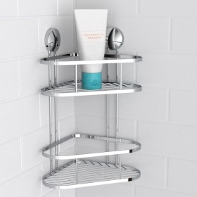 EISL Chrome shower corner shelf 22x18x13 cm by EISL, Bathtub trays - Ref: Foro24-438828, Price: 60,05 €, Discount: %