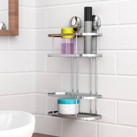 EISL Chrome corner shower shelf 22x11x34 cm by EISL, Bathtub trays - Ref: Foro24-438829, Price: 43,99 €, Discount: %