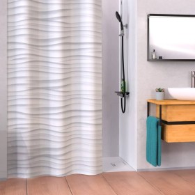 EISL Shower curtain with waves white 200x180x0.2 cm by EISL, shower curtains - Ref: Foro24-438832, Price: 28,91 €, Discount: %