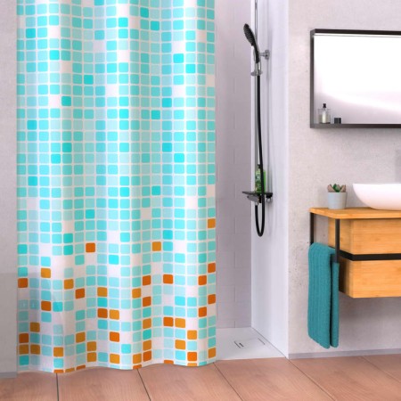 EISL Shower curtain with blue and orange mosaic 200x180x0.2 cm by EISL, shower curtains - Ref: Foro24-438833, Price: 25,57 €,...