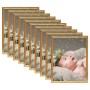 Tabletop collage photo frames 10 pcs golden MDF 13x18 cm by vidaXL, Photo frames - Ref: Foro24-332411, Price: 26,02 €, Discou...