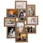 Collage frame for photos 10x(10x15 cm) light brown MDF by vidaXL, Photo frames - Ref: Foro24-332776, Price: 27,55 €, Discount: %