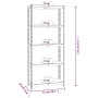 5-level shelf, 3 units, anthracite gray, made of steel and plywood by vidaXL, Industrial shelving - Ref: Foro24-152859, Price...