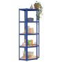 Corner shelving 5 levels plywood and blue steel by vidaXL, Industrial shelving - Ref: Foro24-152861, Price: 65,09 €, Discount: %