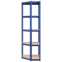 Corner shelving 5 levels plywood and blue steel by vidaXL, Industrial shelving - Ref: Foro24-152861, Price: 65,09 €, Discount: %