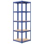 Corner shelving 5 levels plywood and blue steel by vidaXL, Industrial shelving - Ref: Foro24-152861, Price: 65,09 €, Discount: %