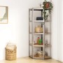 Corner shelving 5 levels plywood and silver steel by vidaXL, Industrial shelving - Ref: Foro24-152860, Price: 58,16 €, Discou...