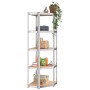 Corner shelving 5 levels plywood and silver steel by vidaXL, Industrial shelving - Ref: Foro24-152860, Price: 58,16 €, Discou...