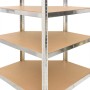 Corner shelving 5 levels plywood and silver steel by vidaXL, Industrial shelving - Ref: Foro24-152860, Price: 58,16 €, Discou...