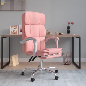 Pink synthetic leather reclining office chair by vidaXL, Office chairs - Ref: Foro24-349633, Price: 136,49 €, Discount: %