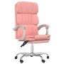 Pink synthetic leather reclining office chair by vidaXL, Office chairs - Ref: Foro24-349633, Price: 136,99 €, Discount: %