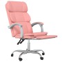 Pink synthetic leather reclining office chair by vidaXL, Office chairs - Ref: Foro24-349633, Price: 136,99 €, Discount: %