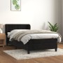 Cama box spring con colchón terciopelo negro 80x200 cm de vidaXL, Camas y somieres - Ref: Foro24-3127459, Precio: 279,13 €, D...