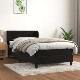 Cama box spring con colchón terciopelo negro 80x200 cm de vidaXL, Camas y somieres - Ref: Foro24-3127459, Precio: 275,99 €, D...