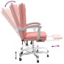 Pink synthetic leather reclining office chair by vidaXL, Office chairs - Ref: Foro24-349757, Price: 124,99 €, Discount: %