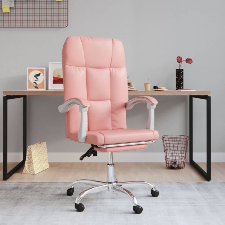 Pink synthetic leather reclining office chair by vidaXL, Office chairs - Ref: Foro24-349643, Price: 127,99 €, Discount: %