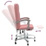 Pink synthetic leather reclining office chair by vidaXL, Office chairs - Ref: Foro24-349643, Price: 127,99 €, Discount: %